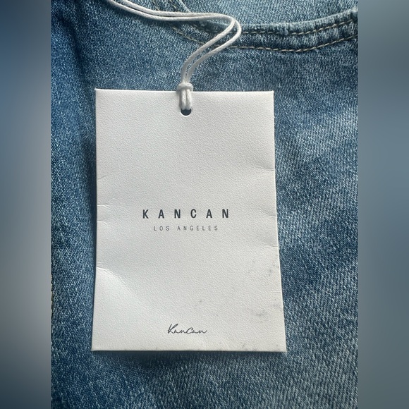NWT KanCan high waist distressed denim jean shorts, women’s size 11/29 - Picture 2 of 5